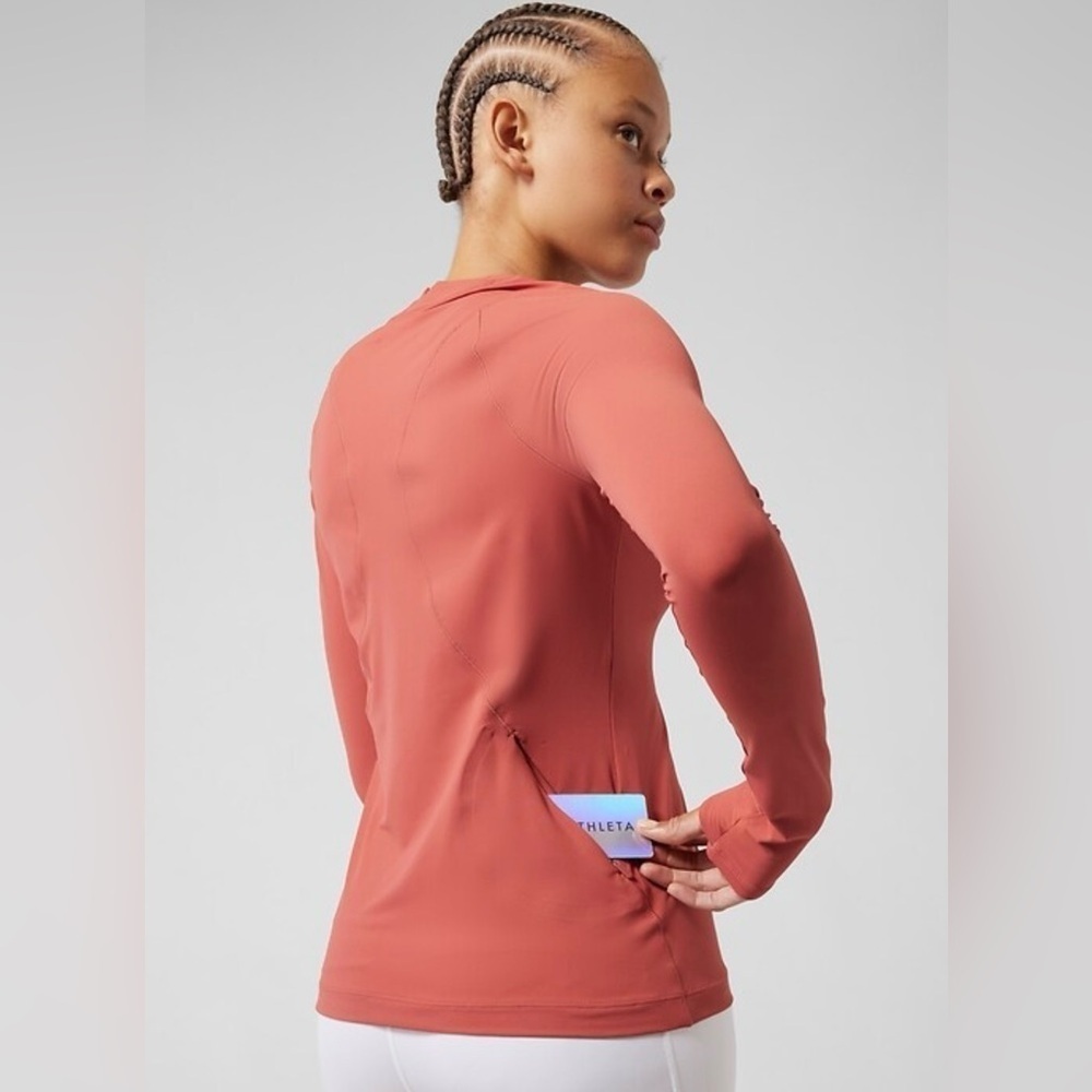 Athleta Sun Chaser Women’s Orange Long Sleeve Top Size XS